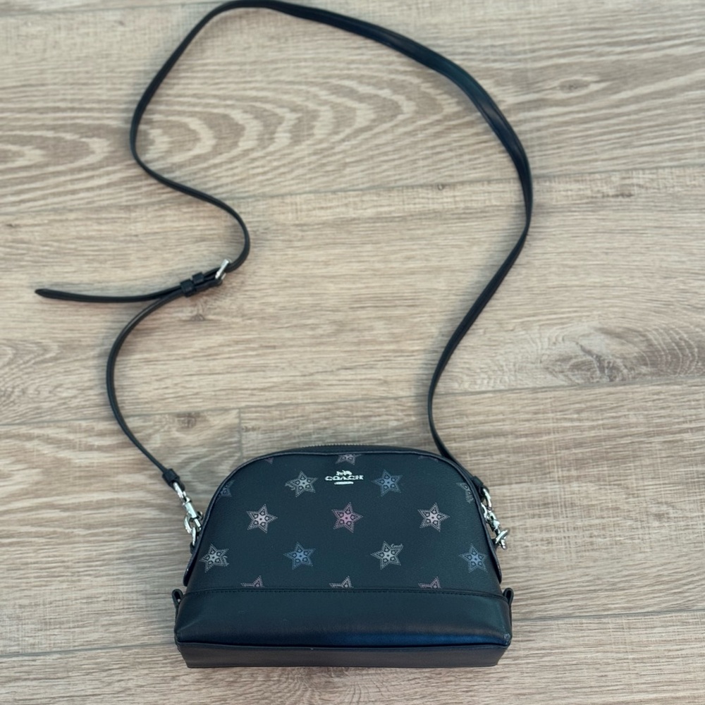 Coach Black Crossbody Bag with Star Accents